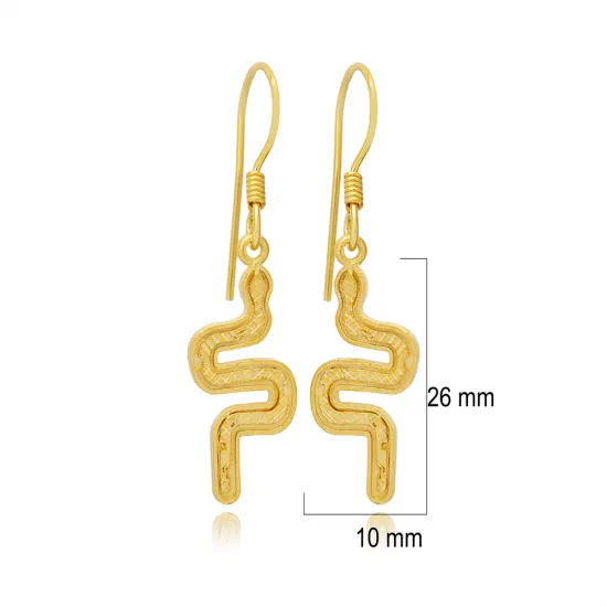 Snake Design Silver Hook Earrings Handmade Turkish Jewelry Snake Design Silver Hook Earrings Handmade Turkish Jewelry