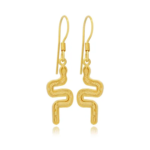 Turkish Snake Hook 925 Sterling Silver Earrings