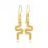 Snake Design Silver Hook Earrings Handmade Turkish Jewelry