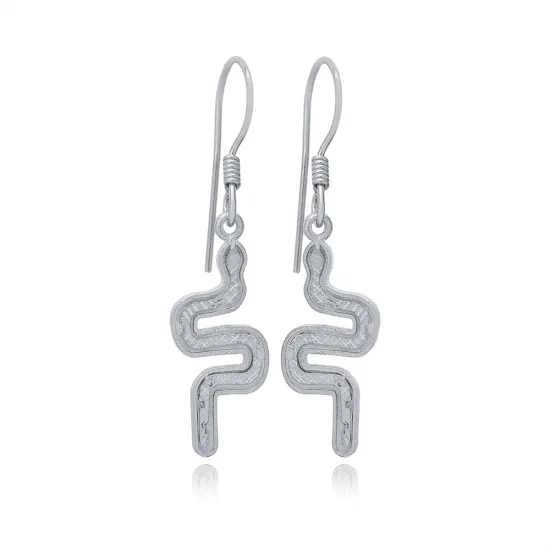 Snake Design Silver Hook Earrings Handmade Turkish Jewelry Snake Design Silver Hook Earrings Handmade Turkish Jewelry