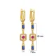 Ruby Sapphire CZ Latch Back Dangle Earrings Silver Jewelry Ruby Sapphire CZ Latch Back Dangle Earrings Silver Jewelry