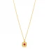 Ruby CZ Square 925 Sterling Silver Necklace