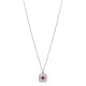 Ruby CZ Square 925 Sterling Silver Necklace Ruby CZ Square 925 Sterling Silver Necklace