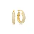 Clear Wide Hoop CZ 925 Sterling Silver Earrings