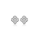 Clover Clear CZ 925 Sterling Silver Earrings - Sade 925 Silver Jewelry