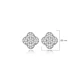 Clover Clear CZ 925 Sterling Silver Earrings - Sade 925 Silver Jewelry