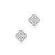 Clover Clear CZ 925 Sterling Silver Earrings - Sade 925 Silver Jewelry