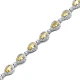 Citrine CZ Pear Drop Dainty Tennis 925 Silver Bracelet | 925 Sterling Silver Wholesale | Sade Silver Citrine CZ Pear Drop Dainty Tennis 925 Silver Bracelet - Sade 925 Silver Jewelry