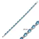 Pear Drop Aquamarine CZ Stone Sterling Silver Tennis Bracelet Pear Drop Aquamarine CZ Stone Sterling Silver Tennis Bracelet