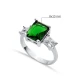 Rectangle Emerald CZ Baguette 925 Sterling Silver Ring Rectangle Emerald CZ Baguette 925 Sterling Silver Ring