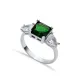 Square Emerald Pear CZ 925 Sterling Silver Ring Square Emerald Pear CZ 925 Sterling Silver Ring