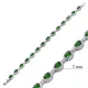 Emerald CZ Oval Shape Tennis Sterling Silver Bracelet Emerald CZ Oval Shape Tennis Sterling Silver Bracelet