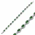 Emerald CZ Oval Shape Tennis Sterling Silver Bracelet