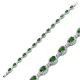 Sapphire CZ Oval Shape Tennis Sterling Silver Bracelet