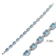 Sparkle Rectangle Aquamarine CZ Tennis Silver Bracelet Sparkle Rectangle Aquamarine CZ Tennis Silver Bracelet