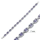 Tanzanite CZ Rectangle Shape Tennis 925 Silver Bracelet Tanzanite CZ Rectangle Shape Tennis 925 Silver Bracelet