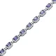 Tanzanite CZ Rectangle Shape Tennis 925 Silver Bracelet Tanzanite CZ Rectangle Shape Tennis 925 Silver Bracelet