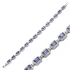Tanzanite CZ Rectangle Shape Tennis 925 Silver Bracelet