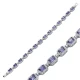 Tanzanite CZ Rectangle Shape Tennis 925 Silver Bracelet Tanzanite CZ Rectangle Shape Tennis 925 Silver Bracelet
