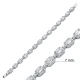 Rectangle Shape White CZ Tennis 925 Silver Bracelet