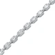 Rectangle Shape White CZ Tennis 925 Silver Bracelet
