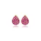 Ruby CZ Pear Design Silver Stud Earrings Ruby CZ Pear Design Silver Stud Earrings