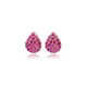 Ruby CZ Pear Design Silver Stud Earrings Ruby CZ Pear Design Silver Stud Earrings