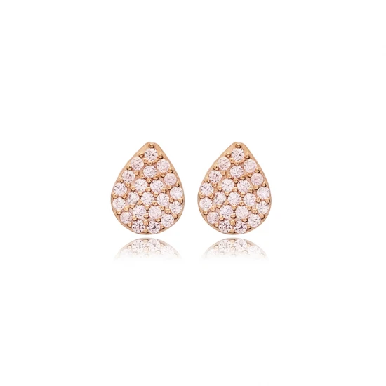 Light Pink CZ Pear 925 Sterling Silver Earrings Light Pink CZ Pear 925 Sterling Silver Earrings