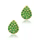 Emerald CZ Pear Design 925 Stud Earrings Emerald CZ Pear Design 925 Stud Earrings
