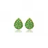 Emerald CZ Pear Design 925 Stud Earrings