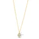 Pear CZ Stone Turkish Sterling Silver Charm Necklace Pear CZ Stone Turkish Sterling Silver Charm Necklace