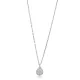 Pear CZ Stone Turkish Sterling Silver Charm Necklace Pear CZ Stone Turkish Sterling Silver Charm Necklace