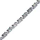Mystic Topaz CZ Stone Baguette Design Silver Tennis Bracelet Mystic Topaz CZ Stone Baguette Design Silver Tennis Bracelet