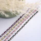 Pink CZ Baguette Tennis 925 Sterling Silver Bracelet Pink CZ Baguette Tennis 925 Sterling Silver Bracelet