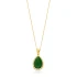 Pear Green CZ 925 Sterling Silver Necklace