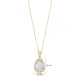 Pear White CZ 925 Sterling Silver Necklace