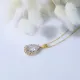Pear White CZ 925 Sterling Silver Necklace