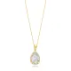 Pear White CZ 925 Sterling Silver Necklace