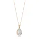 Pear White CZ 925 Sterling Silver Necklace