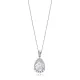 Pear White CZ 925 Sterling Silver Necklace