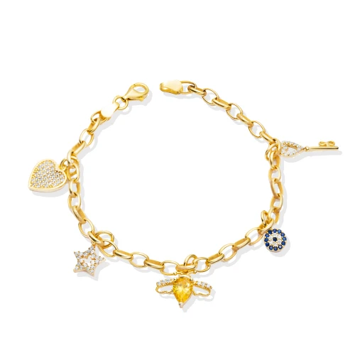 Turkish CZ Shaker 925 Sterling Silver Bracelet