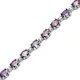 Tennis Amethyst Oval CZ 925 Sterling Silver Bracelet Tennis Amethyst Oval CZ 925 Sterling Silver Bracelet