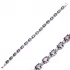 Tennis Amethyst Oval CZ 925 Sterling Silver Bracelet