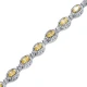 Tennis Oval Citrine CZ 925 Sterling Silver Bracelet Tennis Oval Citrine CZ 925 Sterling Silver Bracelet
