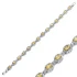 Tennis Oval Citrine CZ 925 Sterling Silver Bracelet