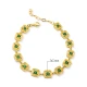 Emerald CZ Square 925 Sterling Silver Bracelet