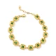 Emerald CZ Square 925 Sterling Silver Bracelet
