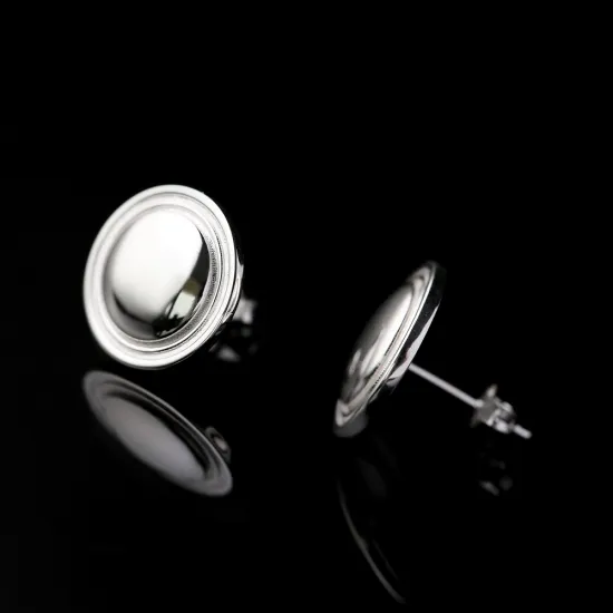 Plain Round Stud Earrings Plain Round Stud Earrings