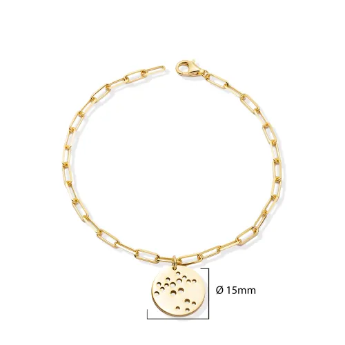 Hole Plain Anklet in 925 Sterling Silver