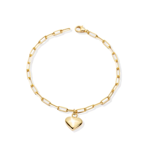Heart Chain 925 Sterling Silver Bracelet
